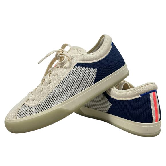 Rothy's The Lace Up Sneaker Knit Fabric Navy Orange Size 7 Limited Edition - Picture 3 of 12